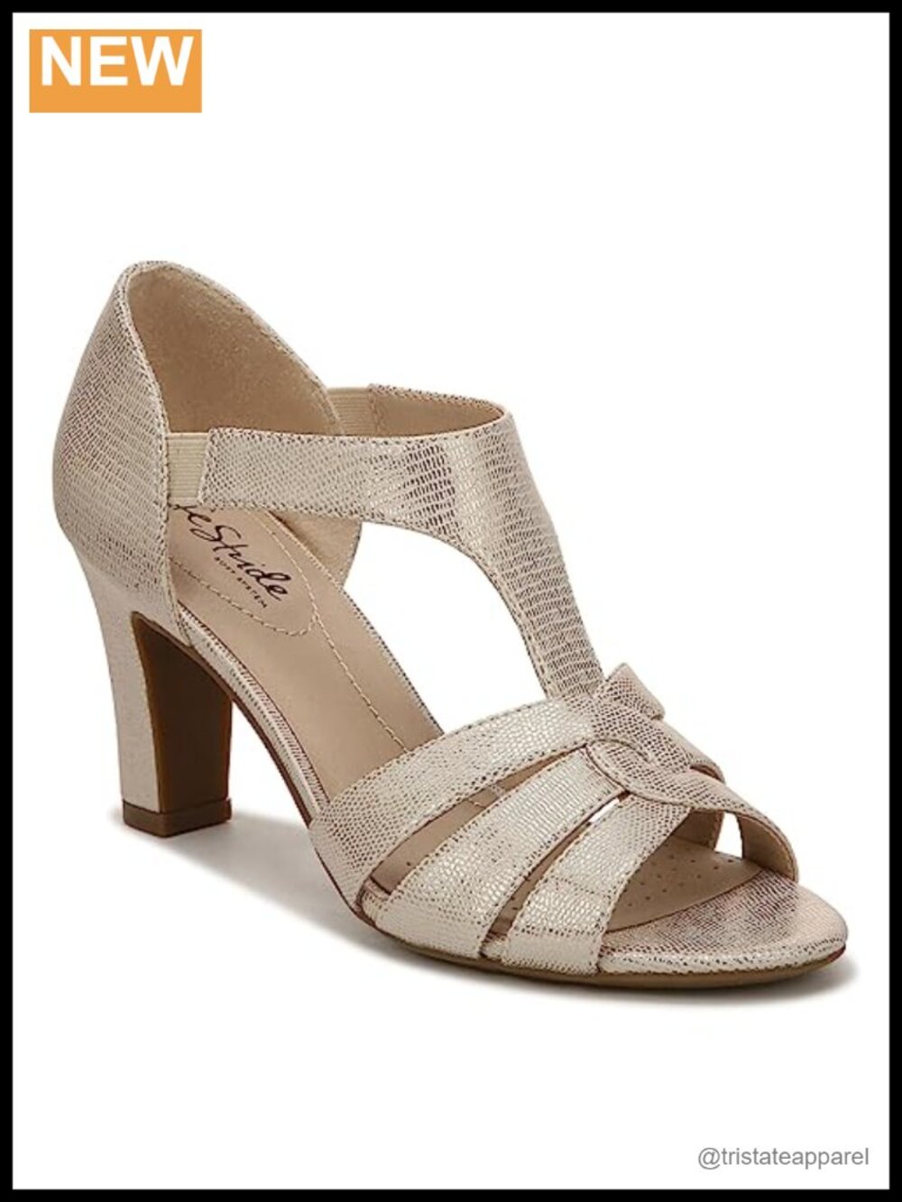 Faux leather peep toe wedge sandal with ankle strap